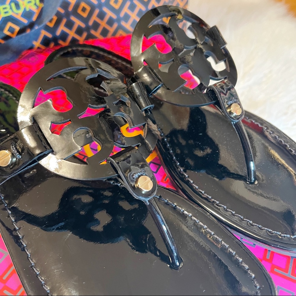 Nordstrom NIB ToryBurch Miller black patent sandal - Picture 9 of 9
